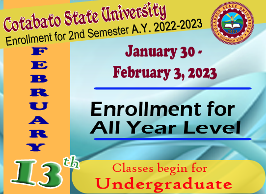 Enrolment for 2nd Semester A.Y. 2022-2023