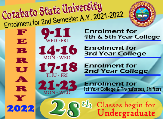 Enrolment for 2nd Semester A.Y. 2021-2022